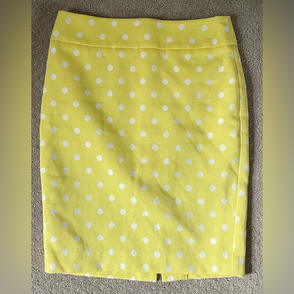 Ann taylor yellow polka dot skirt